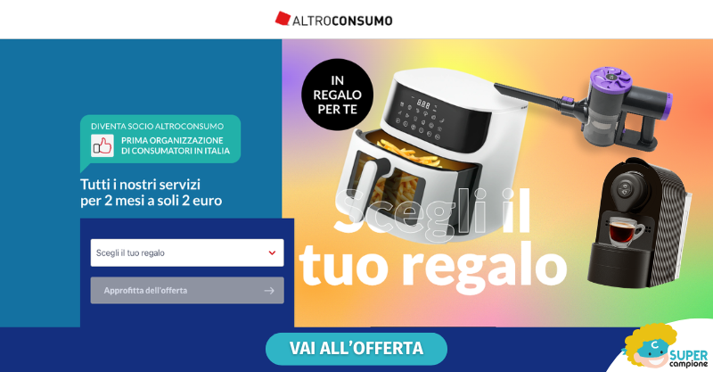 Altroconsumo: ricevi un regalo di benvenuto